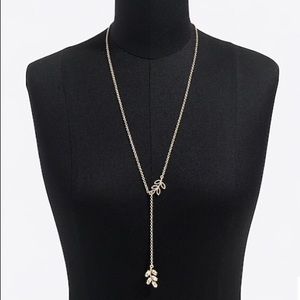 NWOT JCREW Gold Leaf Y Necklace